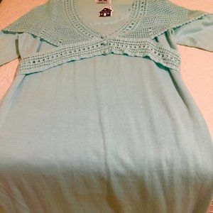 NEVER WORN, LIGHT BLUE, LIGHTWEIGHT DRESS. PLUS SIZE